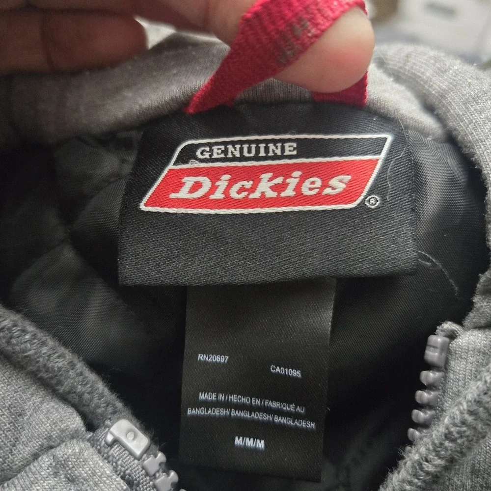 Dickies Canvas Hooded Shirt Jacket Mens Medium Olive Green Work Chore Utility